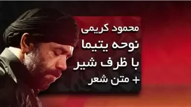 نوحه یتیما با ظرف شیر محمود کریمی