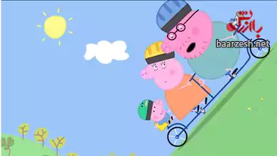 کارتون پپاپیگ انگلیسی Cycling Race with Friends